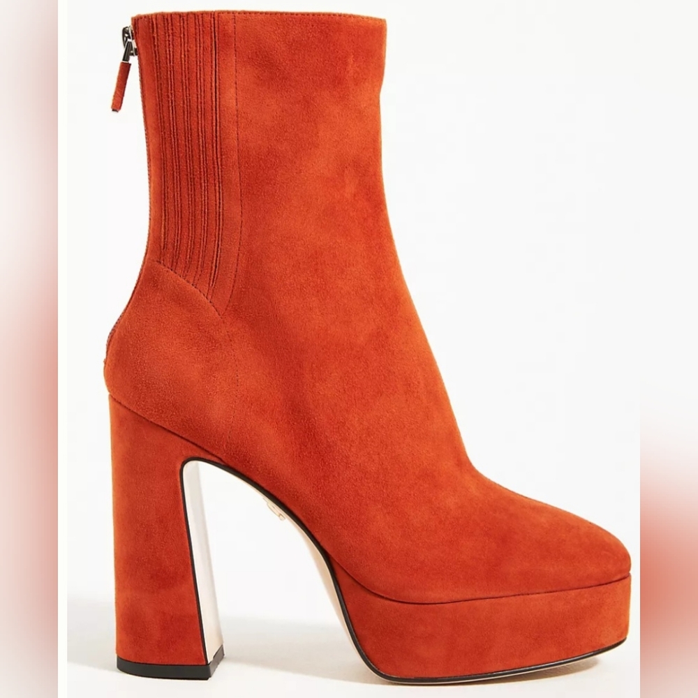 Anthropologie- NWOB Lola Cruz Leste Suede Boots (platform chunky heel)
